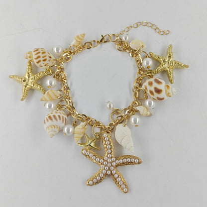 Hot New Items at Buy Center: Personality Design Fashion Ocean Boho Starfish Shell Bracelet Starfish Shell Bracelet