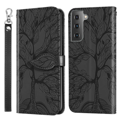 Now Available at Buy Center: Retro Lucky Tree Embossed Leather Phone Case Protective