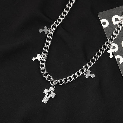 Hot New Items at Buy Center: Men's Cross Hip Hop Titanium Steel Simple Style Necklace