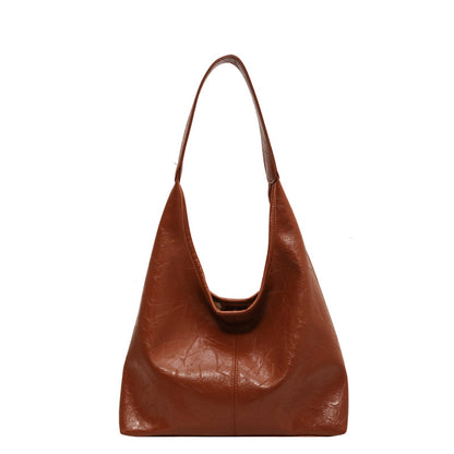 Trending Now at Buy Center: New All-match Soft Leather Shoulder Large Capacity Leisure Combination Tote Bag Light Brown