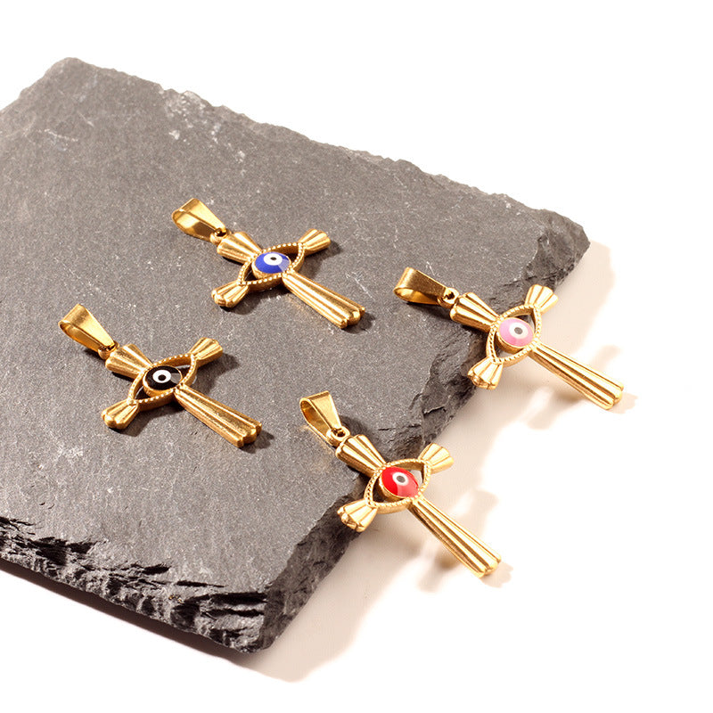 Hot New Items at Buy Center: Women's Vintage Epoxy Cross Punk Necklace Pendant