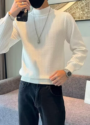 Striped Sweater Men's Fashion Brand Lightly Mature High Sense