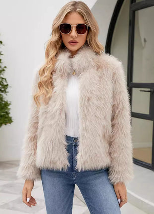 Casual Short Women's Imitation Fur Coat Top