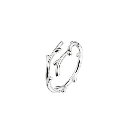 New Antlers Ring Female Special-interest Design Ins Simple Antlers Ring Free Size