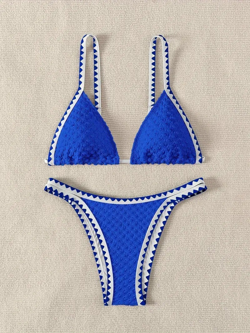 Just Arrived at Buy Center: European And American Sexy Swimsuit Women's Split Bikini Blue