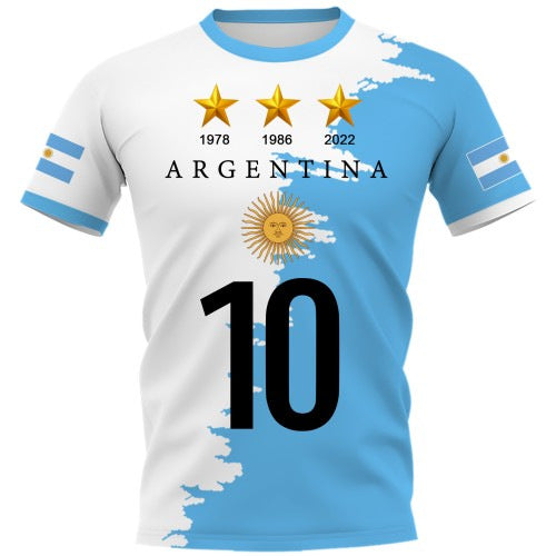 Just Arrived at Buy Center: World Cup European Cup Soccer Uniform 3D Printed Short Sleeve Jersey Argentina