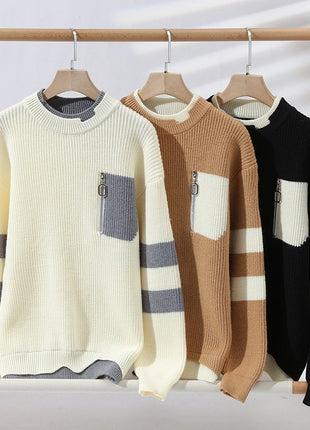 Autumn And Winter New Casual Sweater Boys Knitted Bottoming Shirt