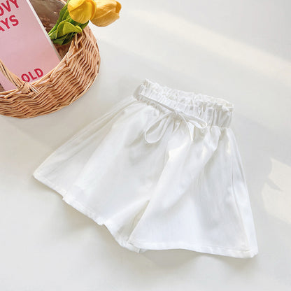 Fresh Arrivals at Buy Center: Korean Style Children's Casual Shorts Solid Color White