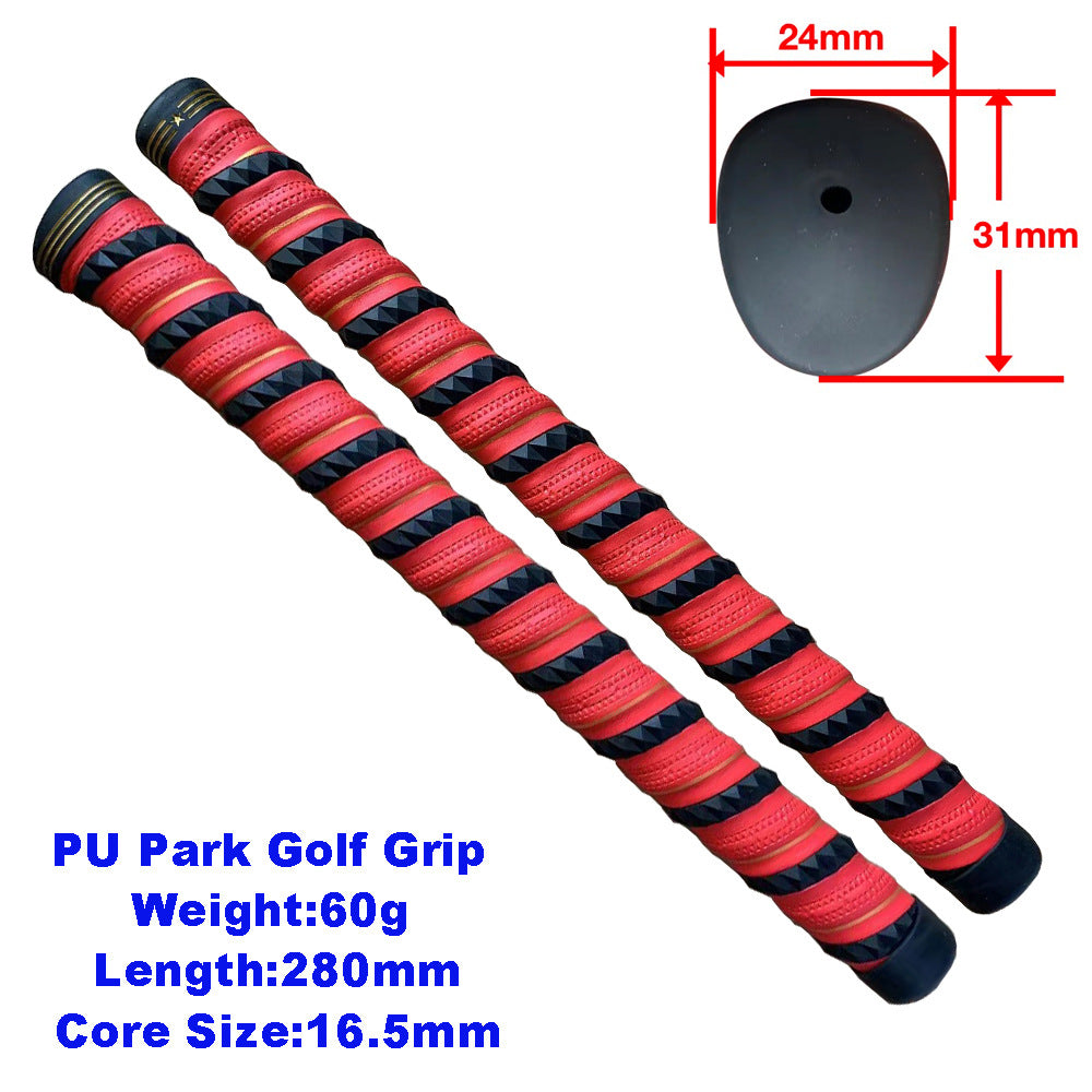 Hot New Items at Buy Center: Park Golf Grip Pu Leather Diamond Winding Non-slip Red With Gold