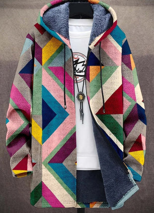 Fashion Digital Printing Fleece Padded Coat Jacket