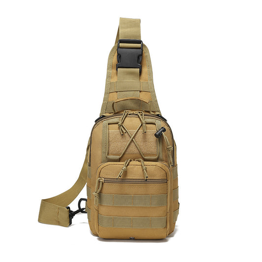 Hot New Items at Buy Center: Oxford Cloth Cycling Bag Camouflage Outdoor Sports Small Chest Pannier Bag Mud Color