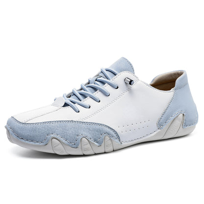 New at Buy Center: Couple's Low-top Men's Casual Shoes W8009 White Light Blue