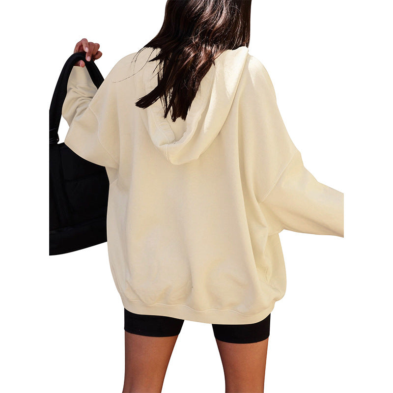 Just Arrived at Buy Center: Women's Oversized Casual Hooded Pocket Sweatshirt