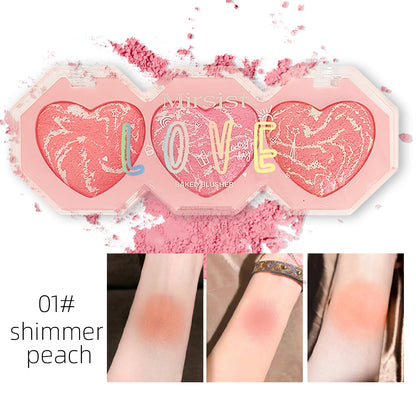 Buy Center Handpicked- Three-color Pork Belly Highlight Blush Heart-shaped Baking 01Color