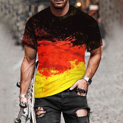 Just Arrived at Buy Center: Men's 3D Colorful Printed Short-sleeved T-shirt