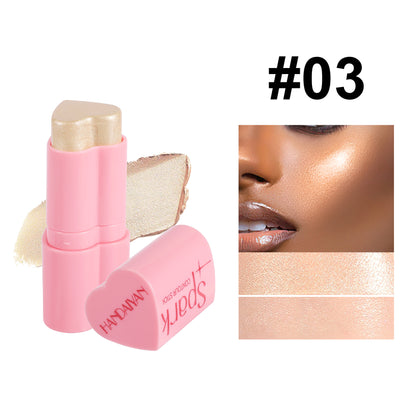 Now Available at Buy Center: Blusher Highlighter Facial Brightening Contour Stick Heart Pearl Blush Stick 03