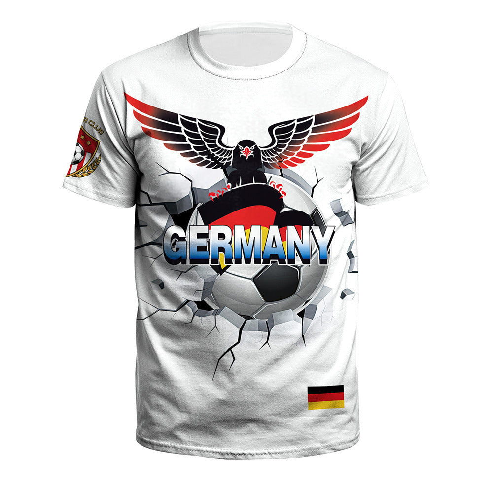 Just Arrived at Buy Center: World Cup European Cup Soccer Uniform 3D Printed Short Sleeve Jersey Germany 4