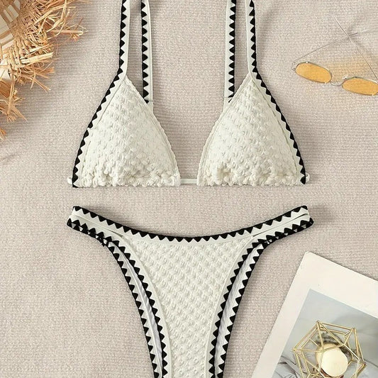 Just Arrived at Buy Center: European And American Sexy Swimsuit Women's Split Bikini White