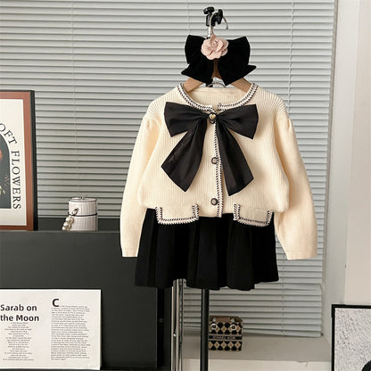 Fresh on the Scene at Buy Center: Autumn And Winter Bowknot Knitted Puff Sleeve Classic Style