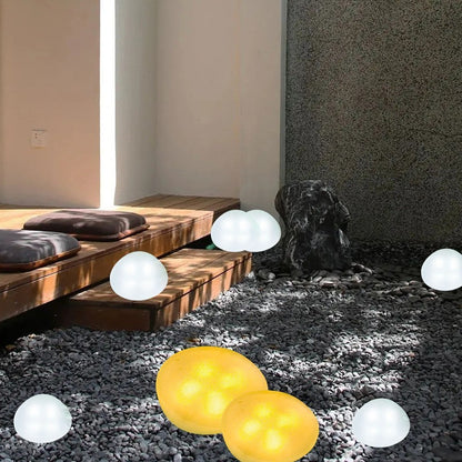 Fresh Arrivals at Buy Center: Solar Pebble Imitating Stone Lawn Lamp