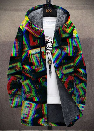 Fashion Digital Printing Fleece Padded Coat Jacket