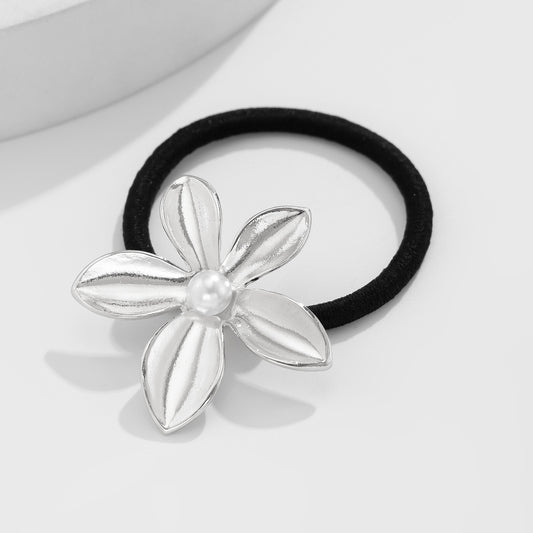 New Five-petal Flower Alloy Hair Accessories Stylish Glossy