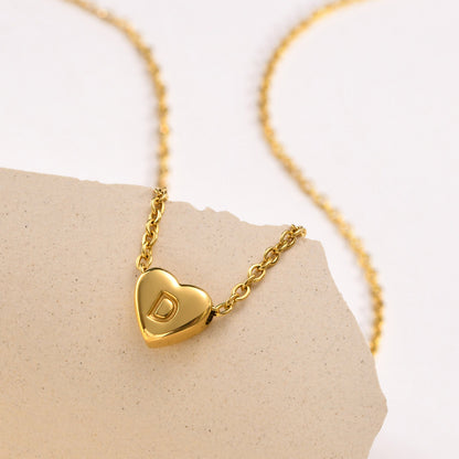 Just Arrived at Buy Center: 26 English Letter Pendant Love Heart Necklace Diy Ladies Clavicle Chain