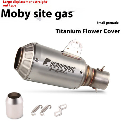 Newly Arrived at Buy Center: Motorcycle Modification Flower Cover Barrel Exhaust Pipe Universal Titanium Flower Cover