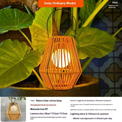 Hot New Items at Buy Center: Solar Garden Decoration Bamboo Woven Candle Lights Rattan Chandelier