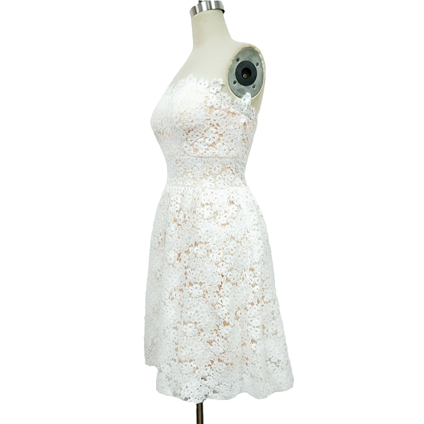 Women's White Floral Wrapped Chest Evening Dress Buy Center