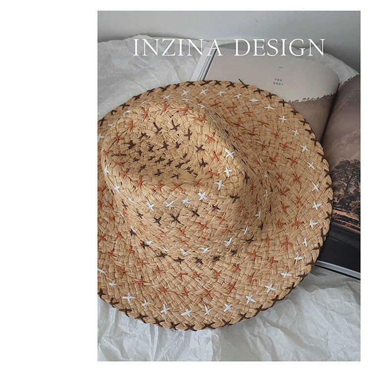 Fresh on the Scene at Buy Center: Retro Personality Western Cowboy Style Straw Hat