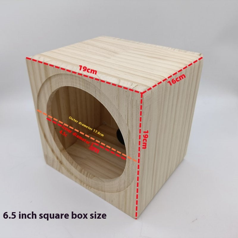 Just Arrived at Buy Center: 4-inch 5-inch 6.5-inch 8-inch Horn Square Solid Wood Wooden Box 6.5inch solid wood box