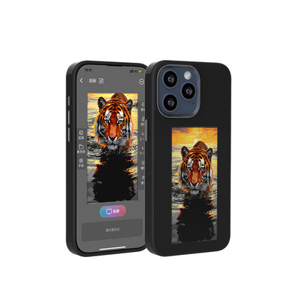 Buy Center Deal-Ink Screen Border Projection Phone Case Charcoal Black