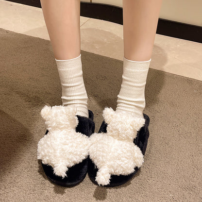 Cotton Slippers Female Puppy Doll Fluffy Slippers Buy Center