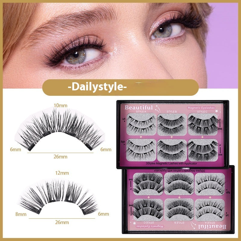 Four Magnetic False Eyelashes Soft Magnetic Curling