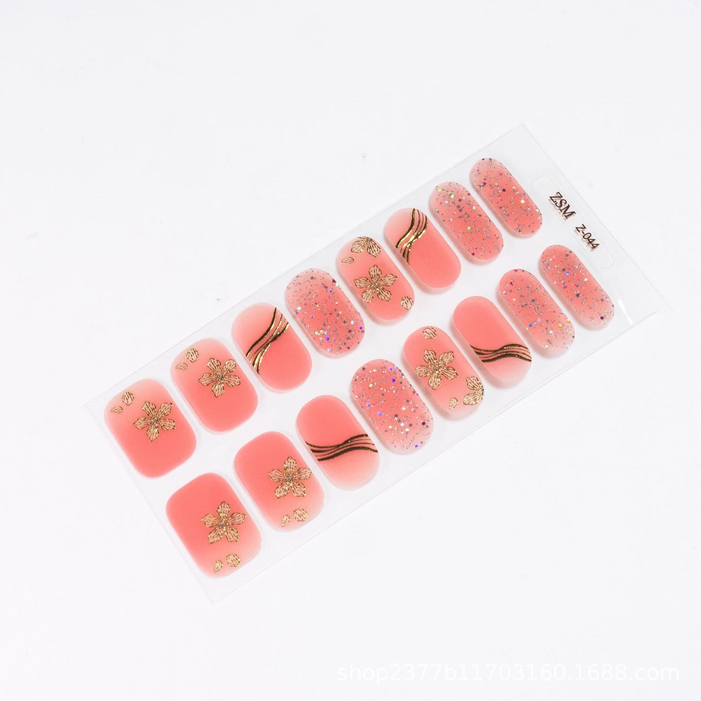 Fresh Arrivals at Buy Center: 16 Finger Diamond Nail Sticker 3D Waterproof Multicolor Z044