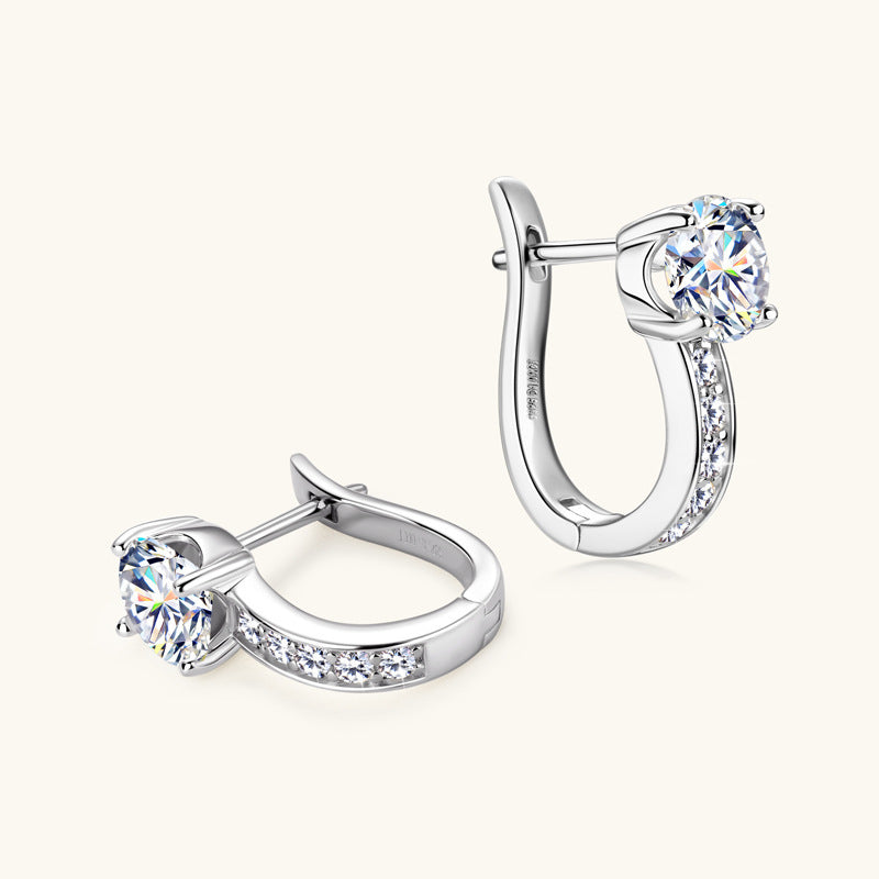 Fashion Simple High-grade Moissanite Earrings Buy Center