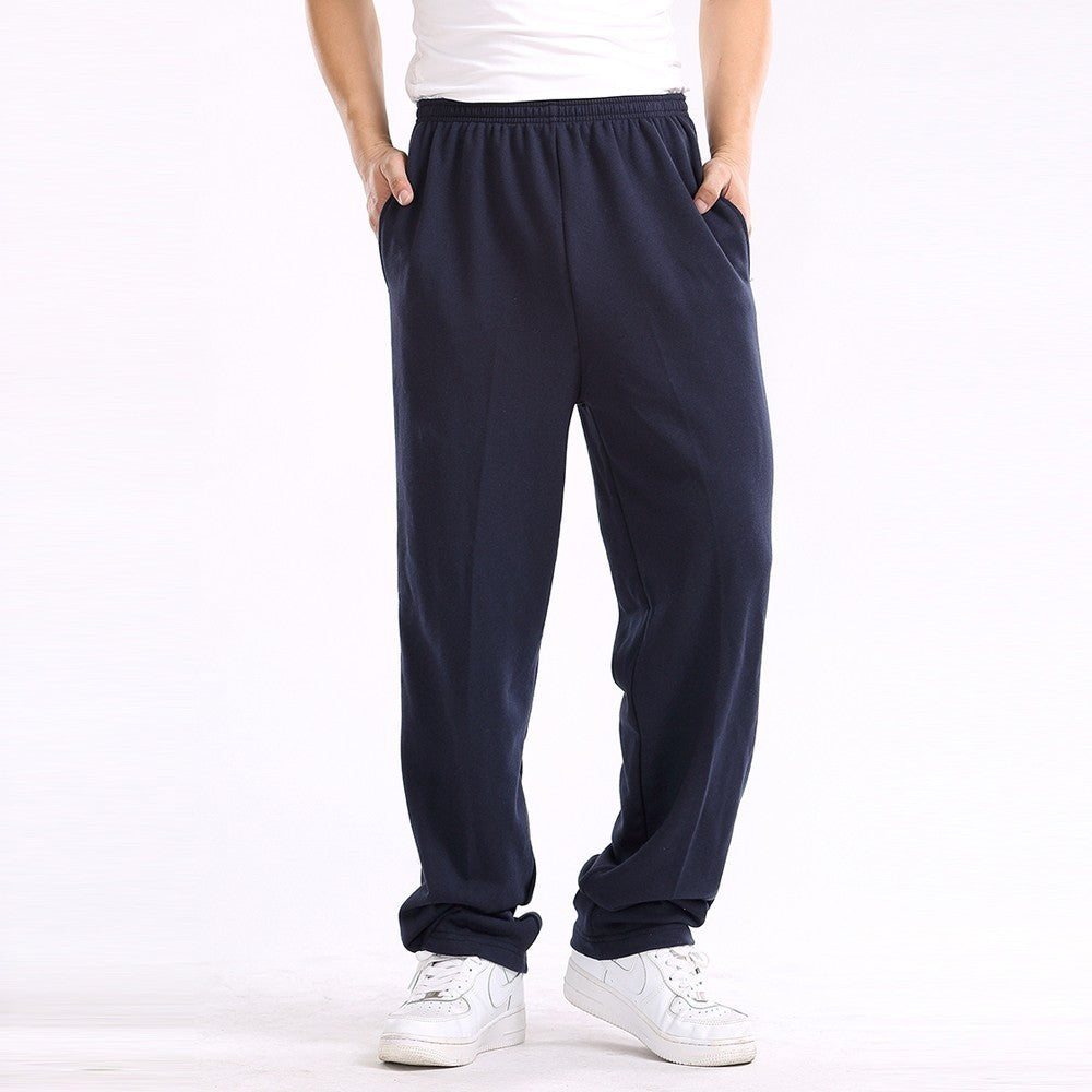 Casual Trousers Men's Home Straight Sweater Solid Color Loose Trousers Buy Center