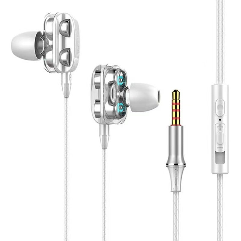 Double Moving Coil In-ear Headphones PlayerUnknown's Battlegrounds With Microphone Buy Center