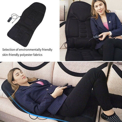 Newly Released at Buy Center: 8-Mode Full-Back Massage Vibration Cushion Car Chair Seat Pad Mat Heat Massager