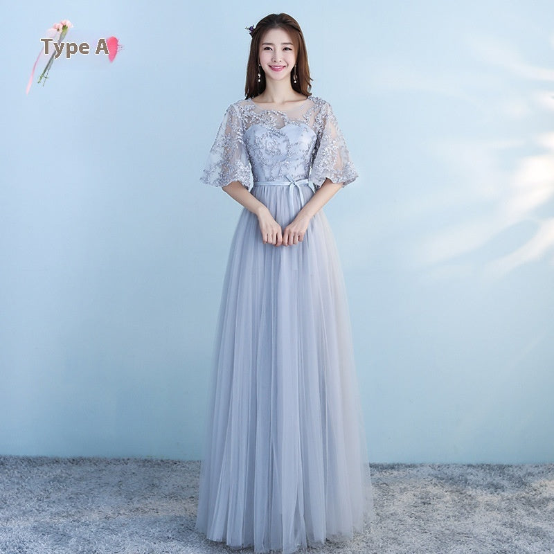 Long Bridesmaid Blue Wedding Dress Girlfriends Party Dress Buy Center