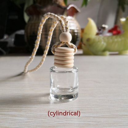 Fresh Arrivals at Buy Center: Car Empty Perfume Bottle Rearview Mirror Pendant Car Glass Bottle Empty Cylindrical Colorful Ropes