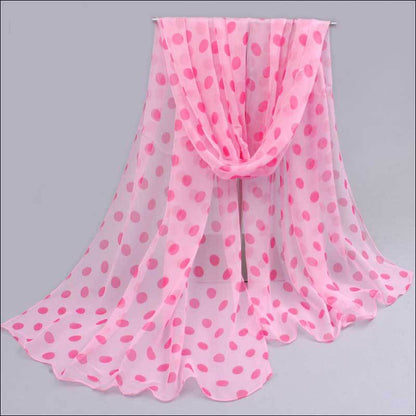 Polka Dot Scarf Bright Red Scarf Polka Dot Thin Chiffon Sunscreen Shawl Buy Center