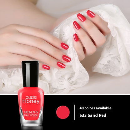 Just Arrived at Buy Center: Water-based Peelable Tearable Nail Polish 8ml 33 Sand Red 8ml