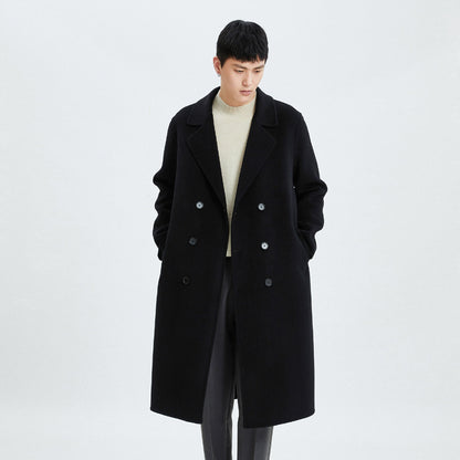 Autumn And Winter Long Over The Knee Reversible Cashmere Coat Men | Men's Clothing-Outerwear & Jackets-Man T | Buy Center