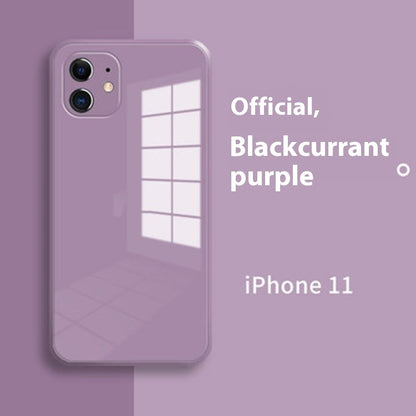 Now Available at Buy Center: Applicable To Liquid Silicone Glass Phone Case Cherry Purple