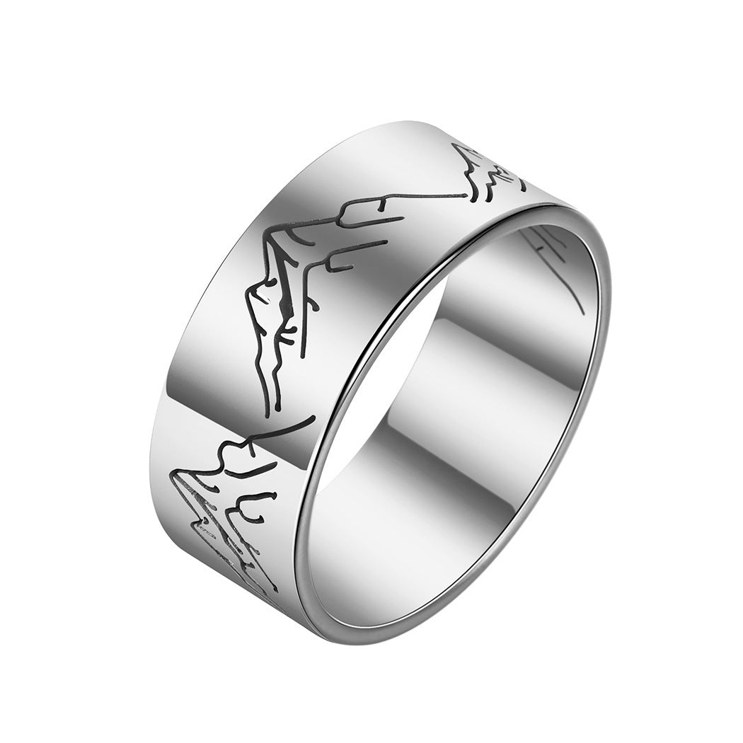 Now Available at Buy Center: Fashion Stainless Steel Mountain Ring