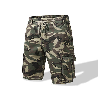 New at Buy Center: Men's Straight Casual Pants Camouflage Multi-pocket Workwear Shorts 9960 Camouflage Khaki