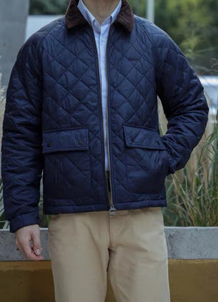 Quilted Jacket Rhombus Cotton Clothing Cotton Coat