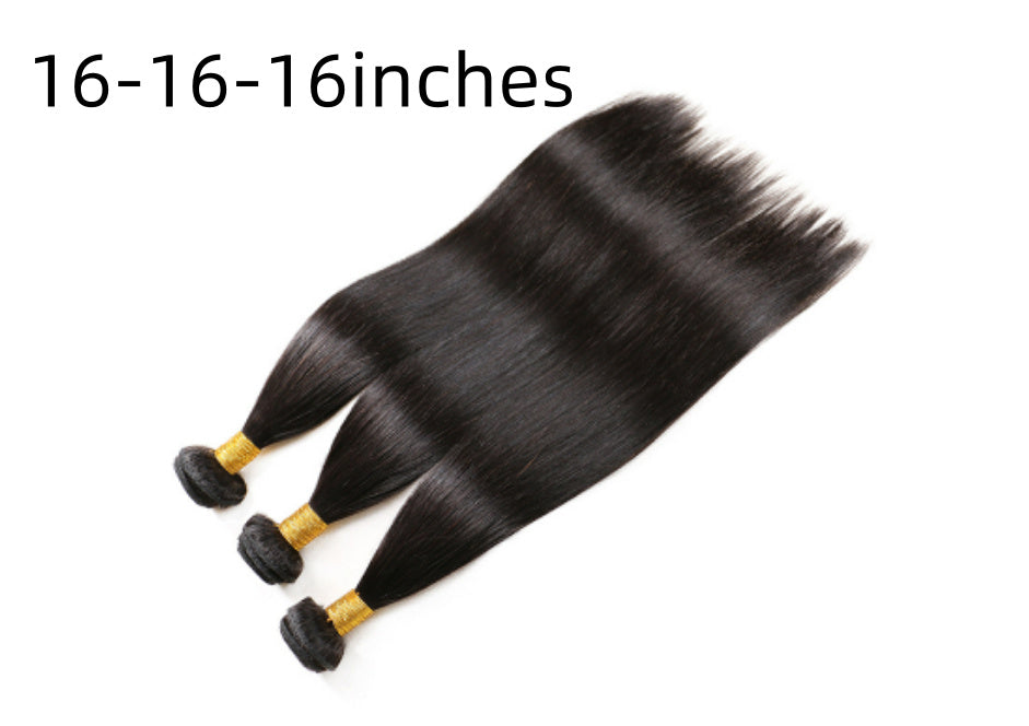 Buy Center Top Pick- Brazilian real hair wig 16and16and16 three piece set